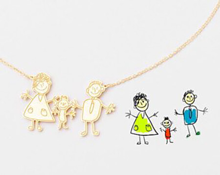 پلاک طلا طرح خانواده, پلاک طلا با طرح خانواده, مدل پلاک طلا طرح خانواده